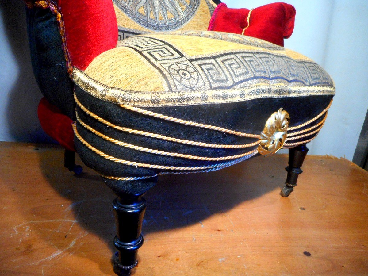 Paire De Large Fauteuil époque Napoléon III-photo-4