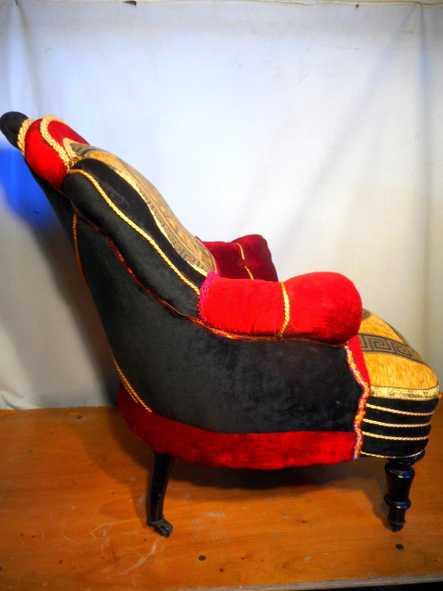 Paire De Large Fauteuil époque Napoléon III-photo-8