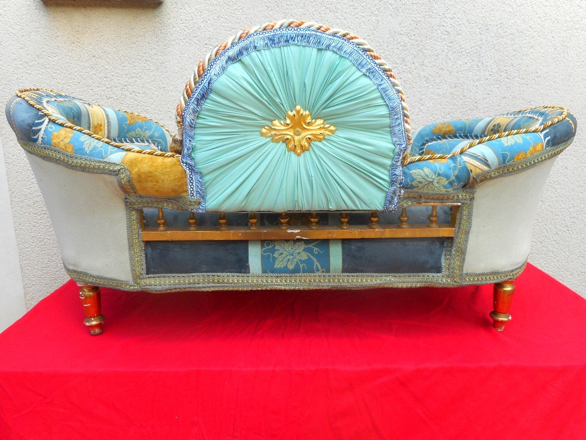 Napoleon III Period Confident Sofa In Golden Wood-photo-6