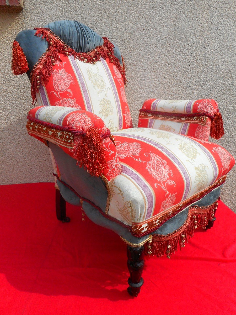 Grand Fauteuil d'époque Napoléon III-photo-2