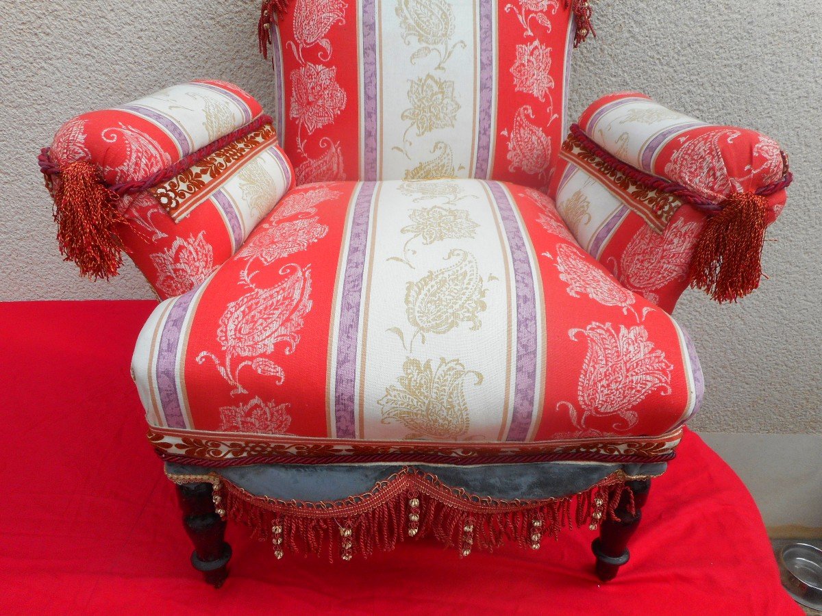 Grand Fauteuil d'époque Napoléon III-photo-4