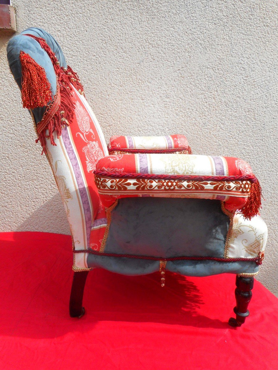 Grand Fauteuil d'époque Napoléon III-photo-5