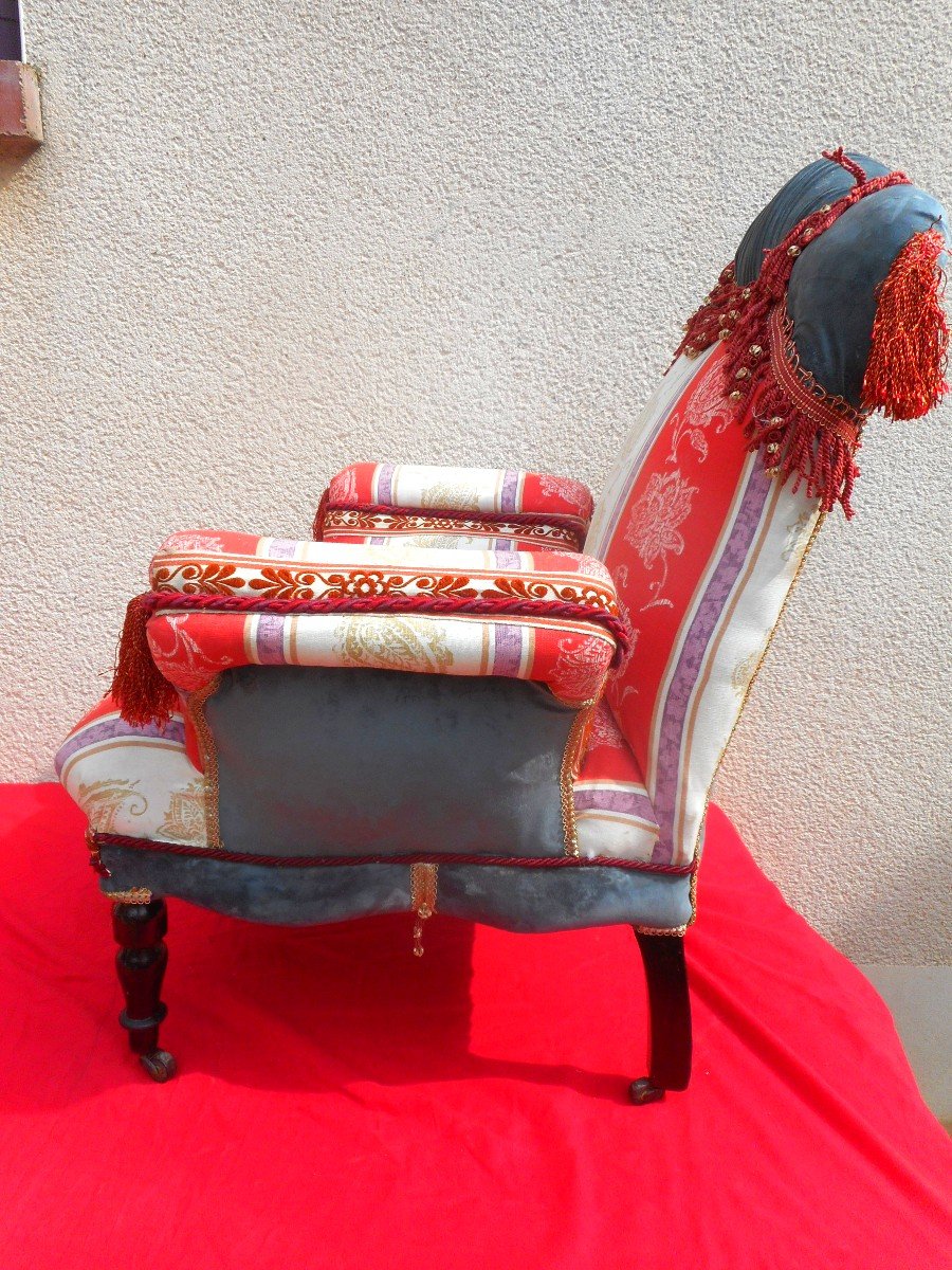 Grand Fauteuil d'époque Napoléon III-photo-7