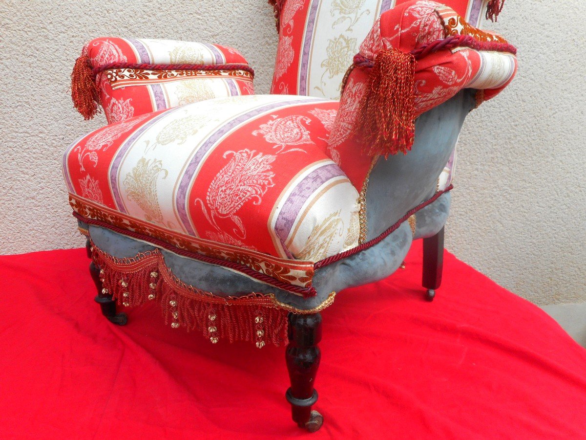 Grand Fauteuil d'époque Napoléon III-photo-8