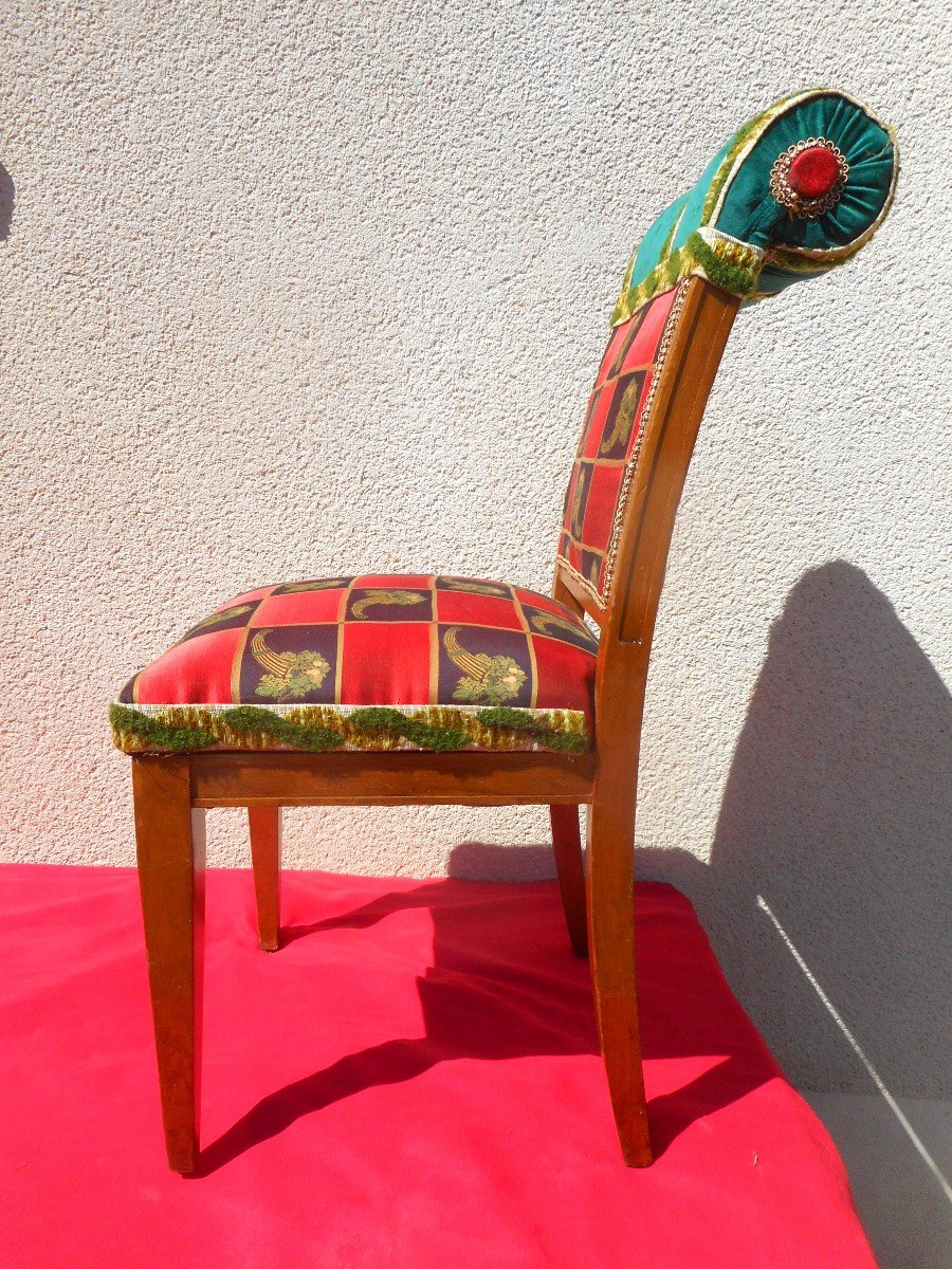 Série De 12 Chaises Estampillé Rosello époque Début XXe -photo-7