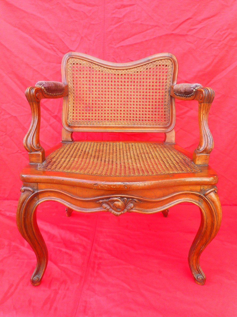 Pair Of 18th Century Armchairs Stamped Père Gourdin -photo-2