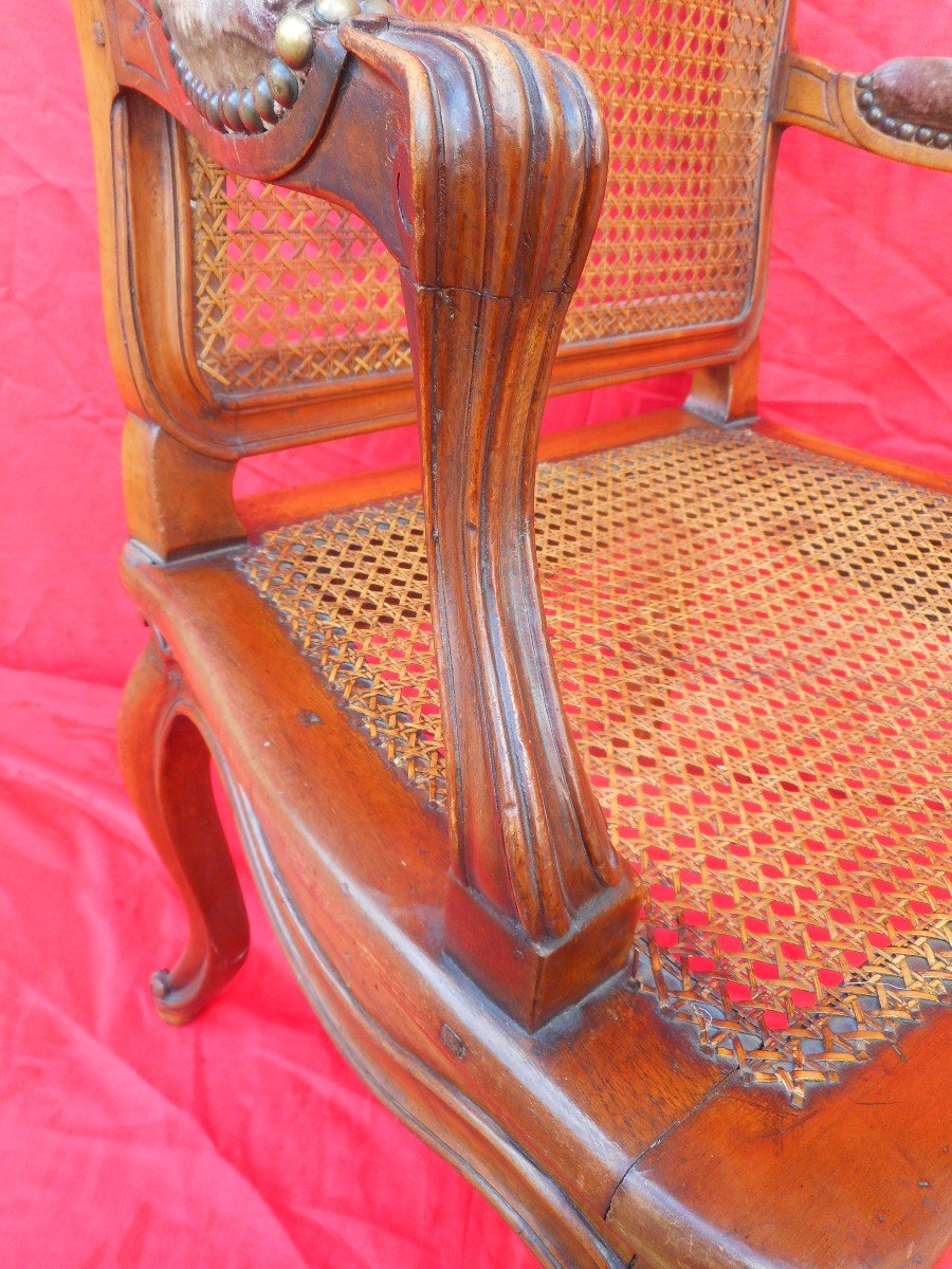 Pair Of 18th Century Armchairs Stamped Père Gourdin -photo-1