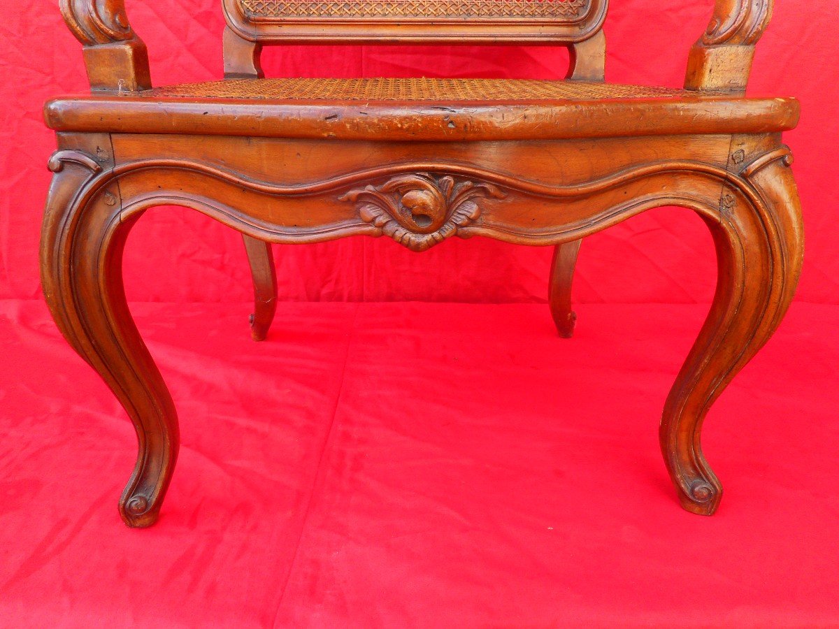 Pair Of 18th Century Armchairs Stamped Père Gourdin -photo-3