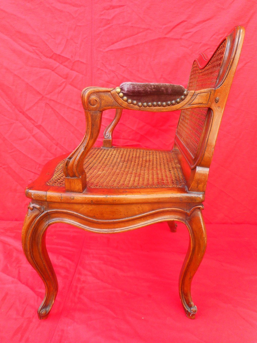 Pair Of 18th Century Armchairs Stamped Père Gourdin -photo-4