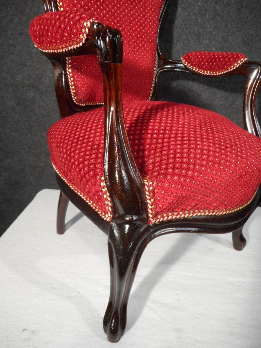 Child Armchair In Rosewood Nineteenth Time-photo-5