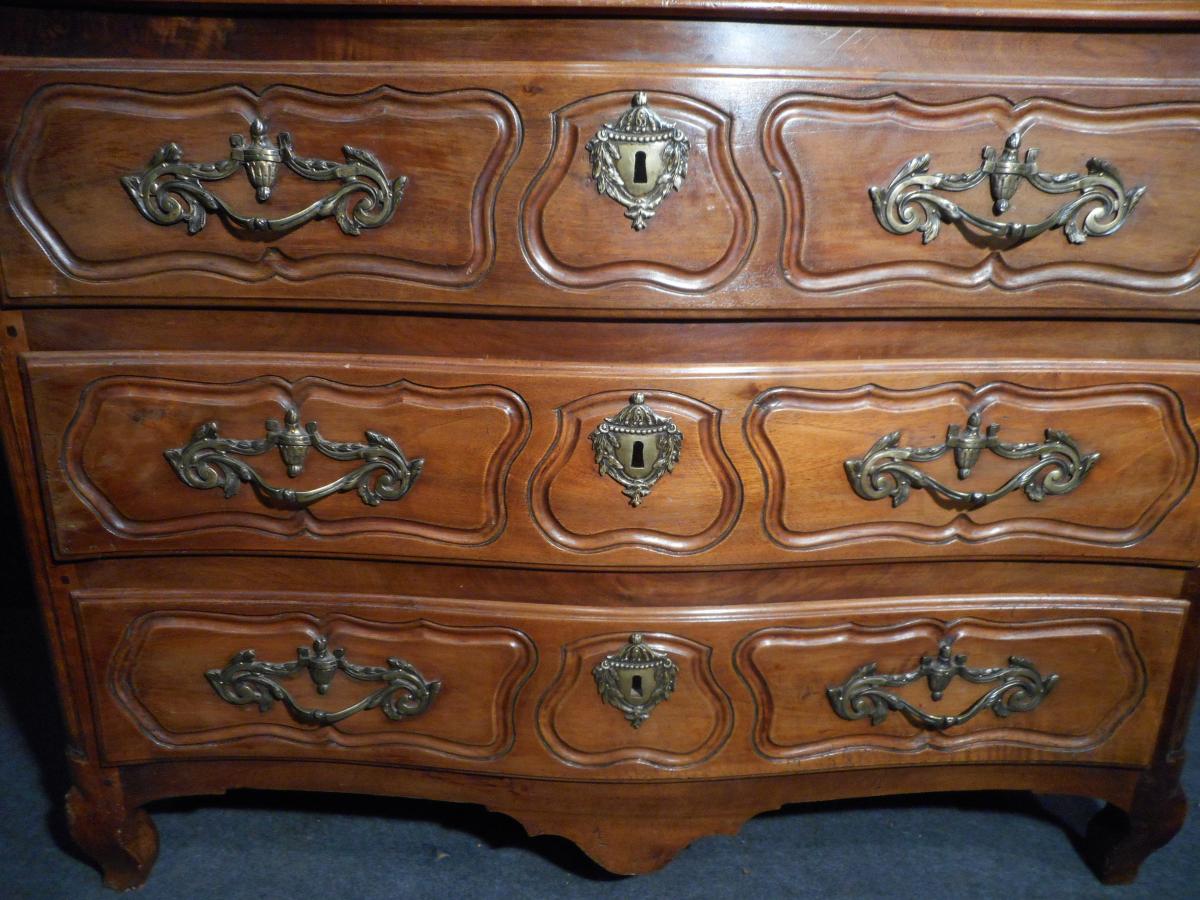 Dresser Curved Louis XV Walnut-photo-5