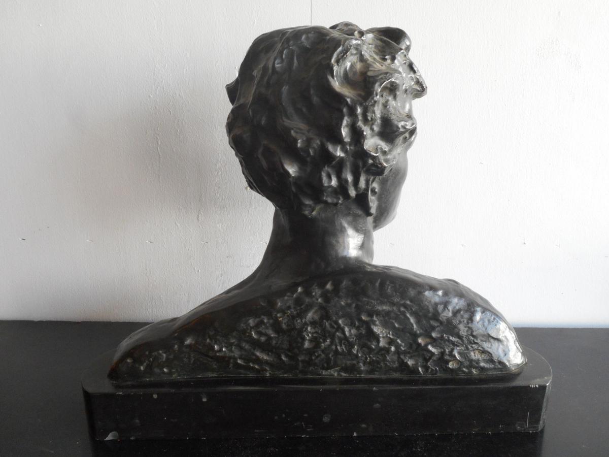 Bronze Statue Art Deco Period Signed Alexandre Ouline-photo-4