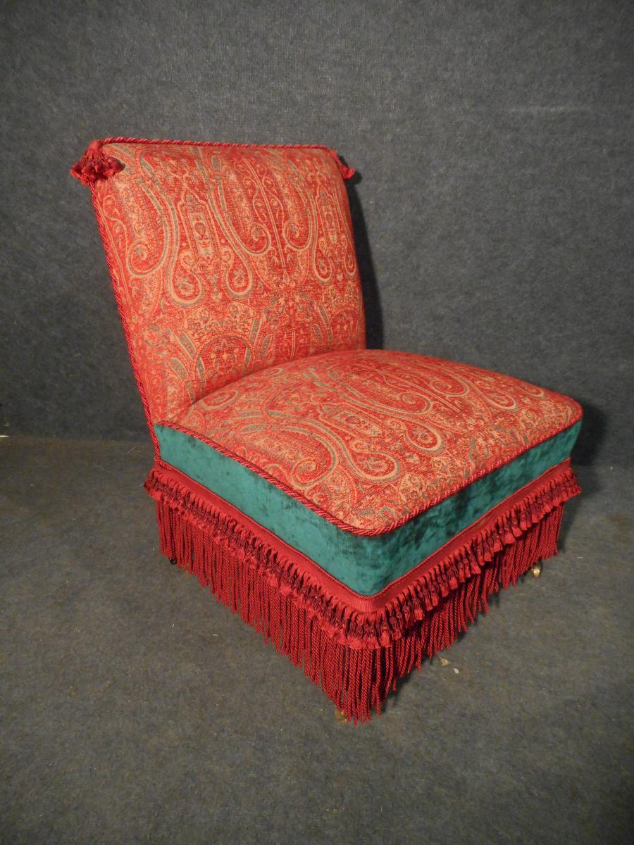 Set Armchair And Fireside Kashmir Napoleon III-photo-4