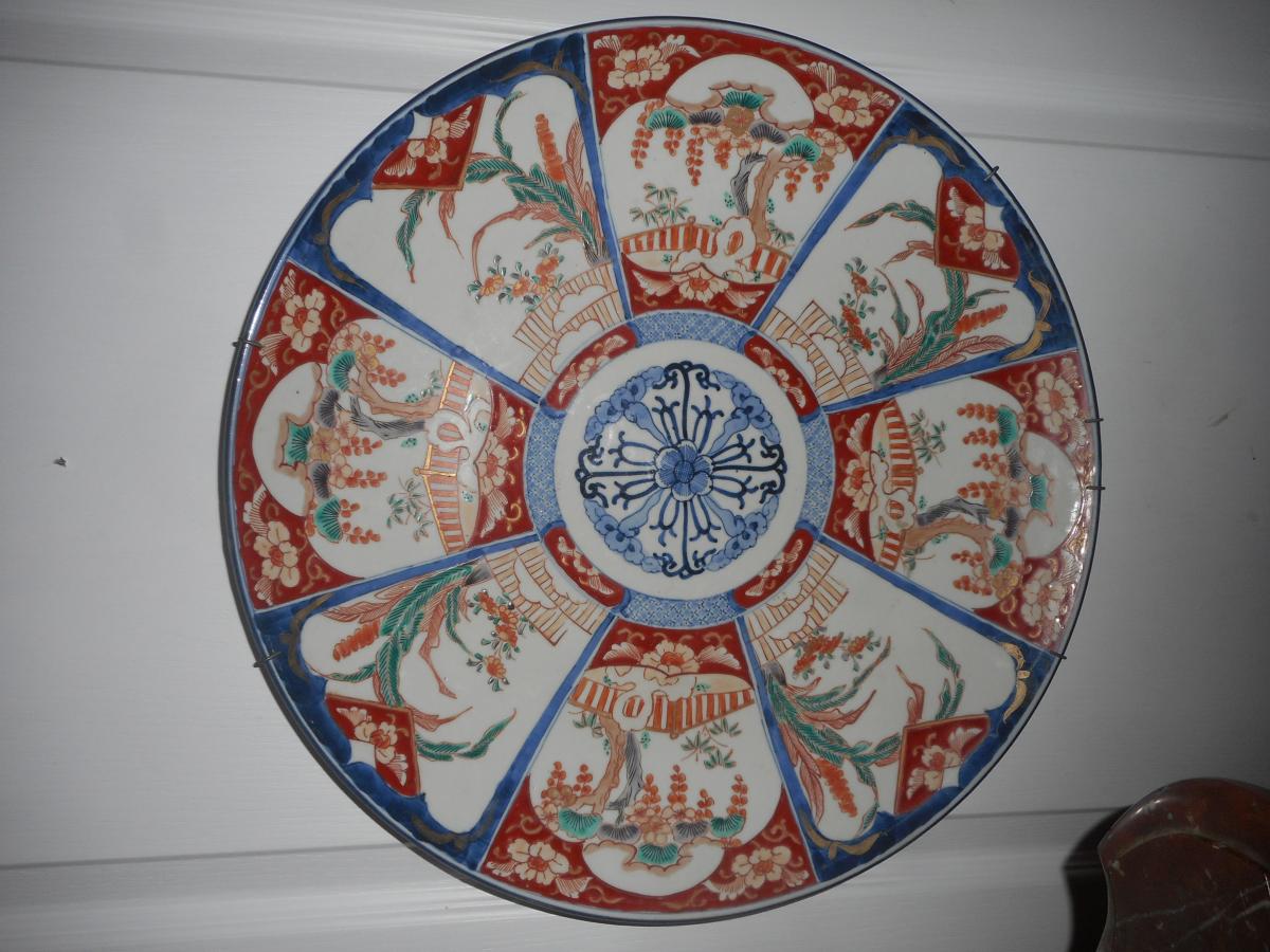 Very Large Flat Imari Time End Of The Nineteenth Century-photo-2