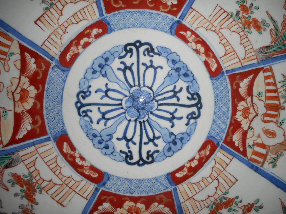 Very Large Flat Imari Time End Of The Nineteenth Century-photo-3