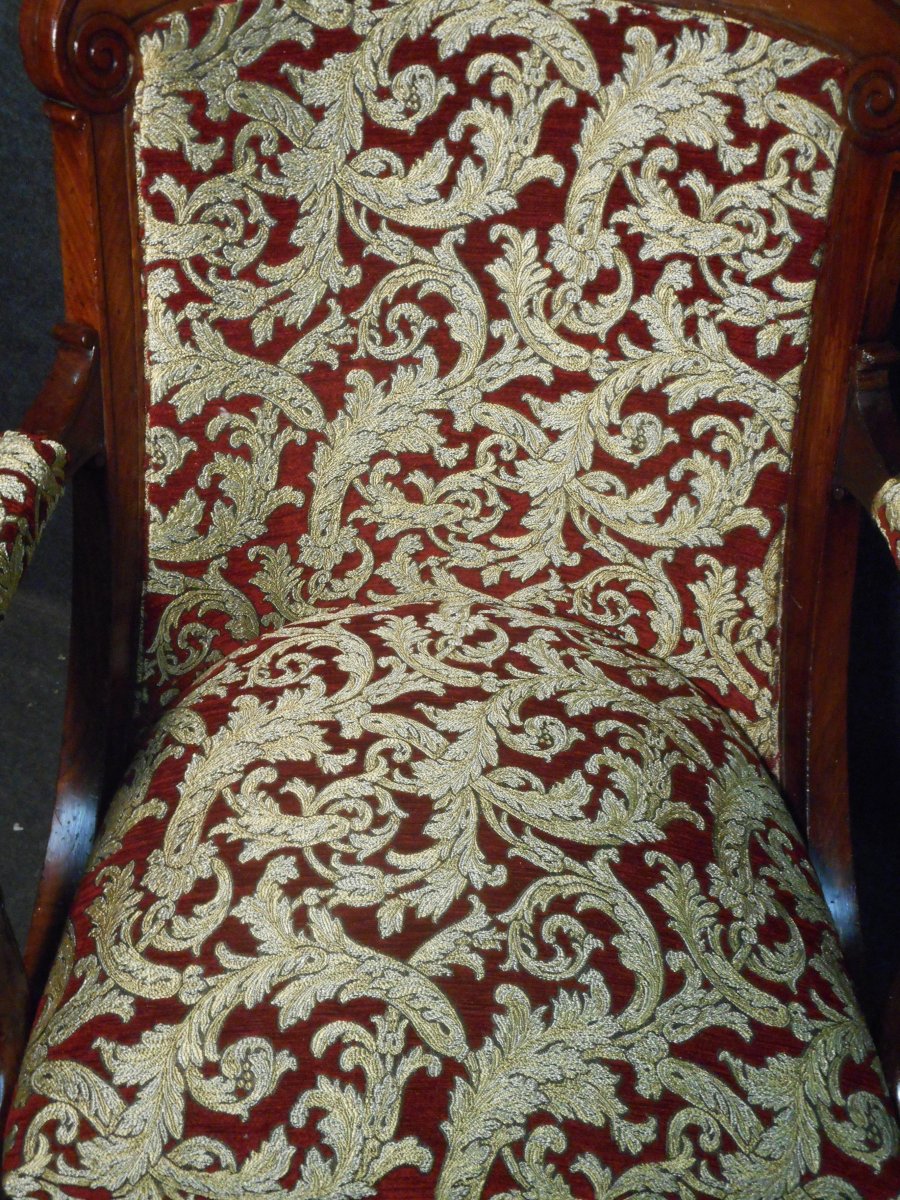 Mahogany Office Chair Stamped Jacob Desmalter-photo-2