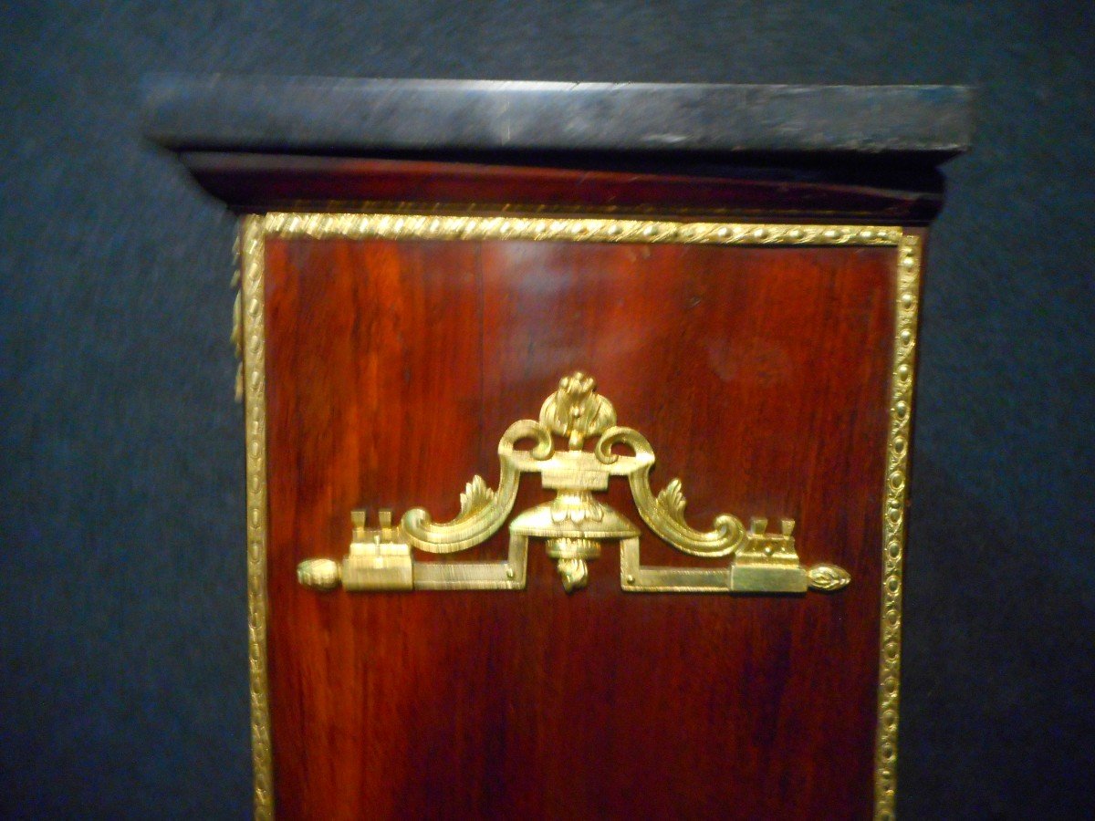 Secrétaire Début XIX De Commande En Acajou Et Bronze Doré Avec Plaque De Sèvres-photo-7