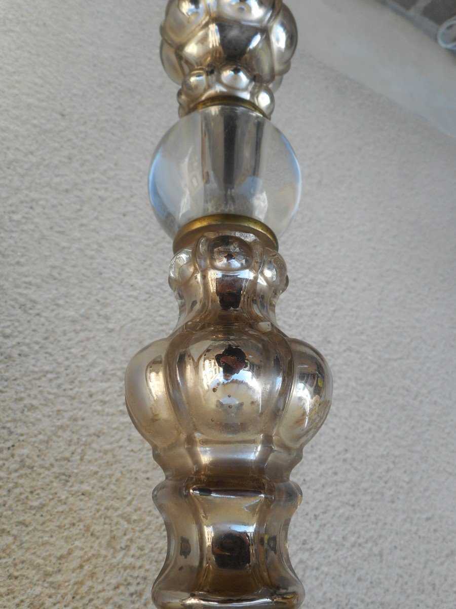 Murano Floor Lamp In Wrought Iron And Crystal-photo-4