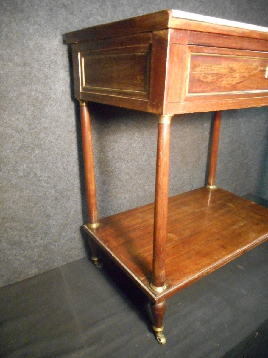 Petite console En Acajou Et Bronze Doré époque Fin Du XVIIIe-photo-5