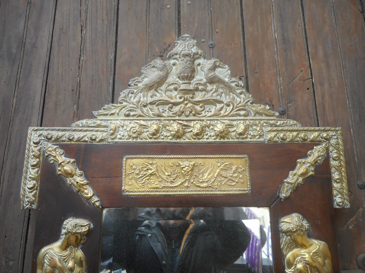 Mirror In Wood And Gilt Bronze Nineteenth Time-photo-4