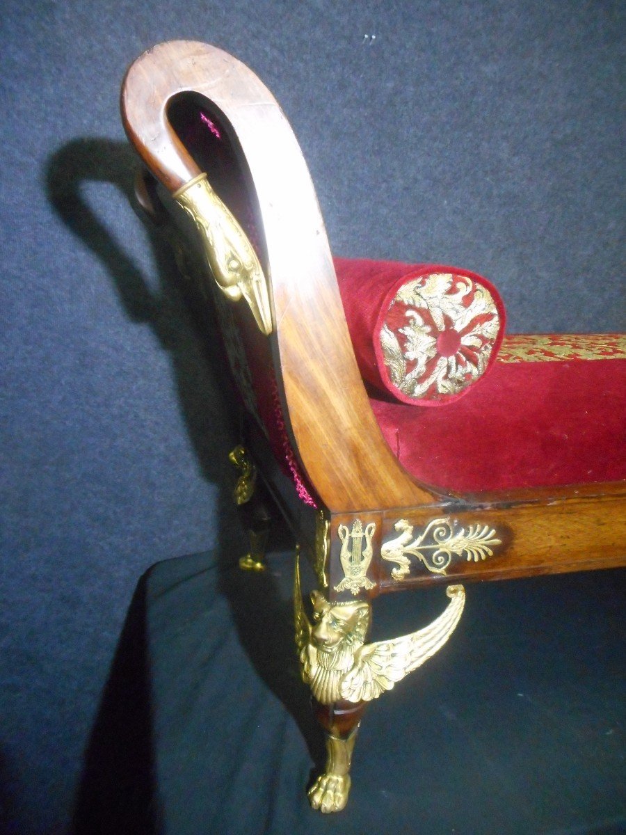 Meridian In Mahogany And Gilt Bronze Empire Period-photo-3