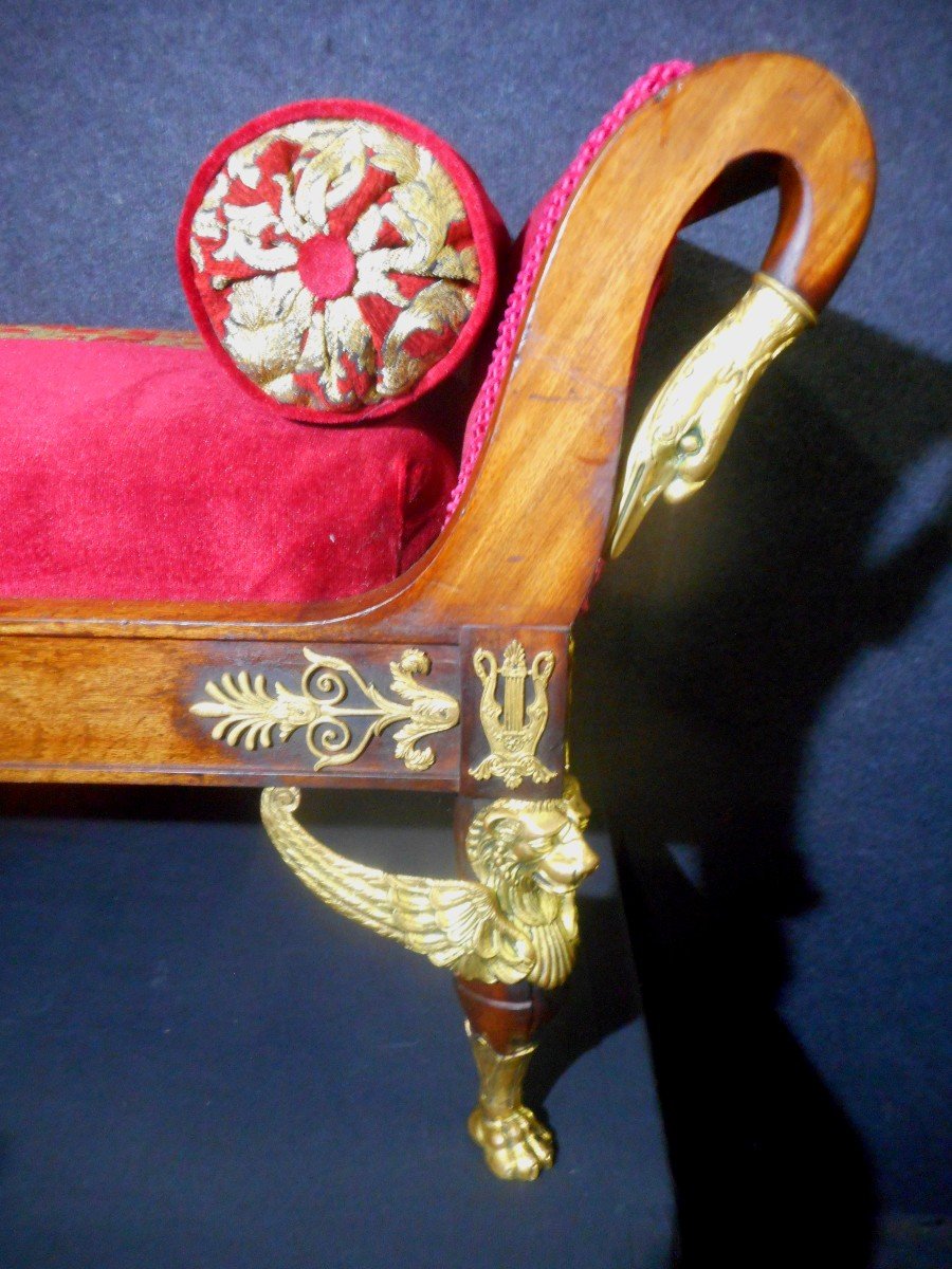 Meridian In Mahogany And Gilt Bronze Empire Period-photo-4