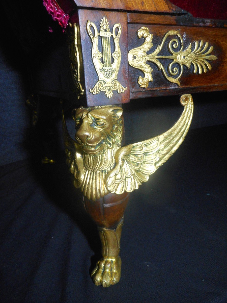 Meridian In Mahogany And Gilt Bronze Empire Period-photo-2