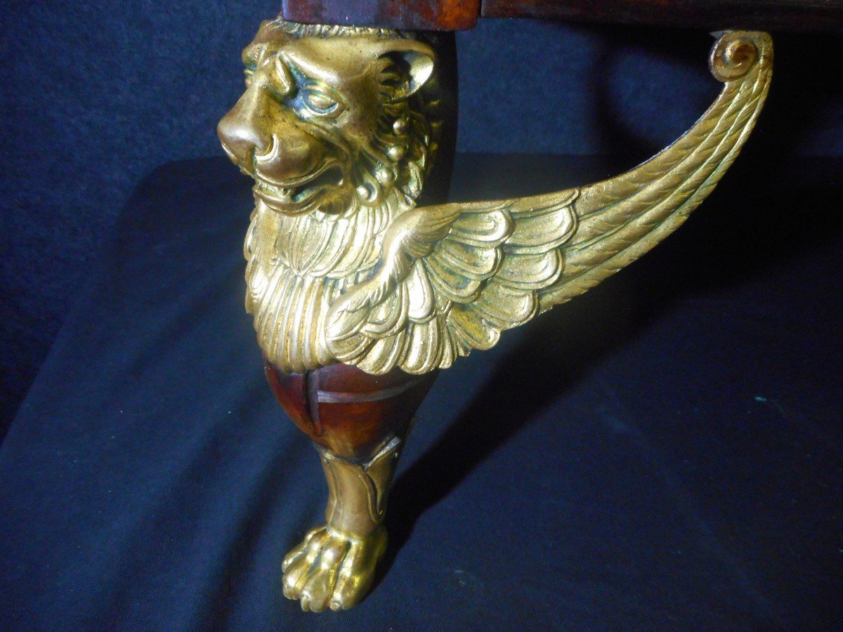 Meridian In Mahogany And Gilt Bronze Empire Period-photo-4