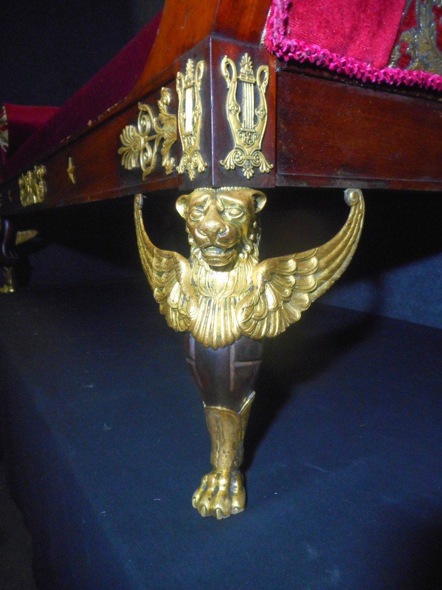 Meridian In Mahogany And Gilt Bronze Empire Period-photo-7