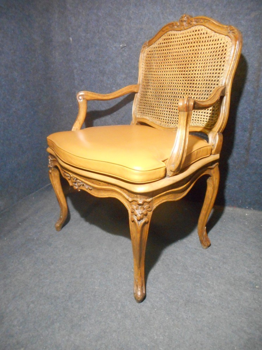 Fauteuil De Bureau époque Régence Estampillé Claude Louis Burgat (1717-1782)-photo-2