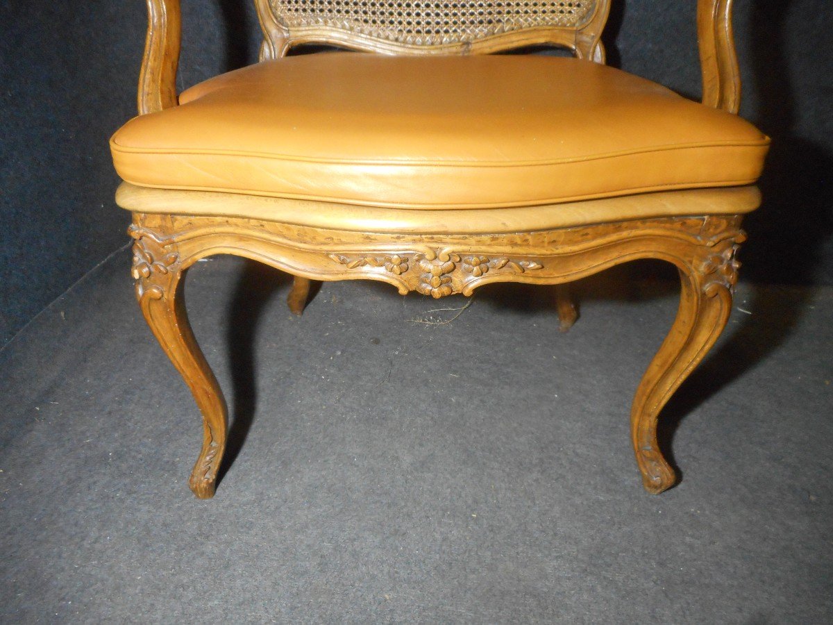 Regency Period Office Armchair Stamped Claude Louis Burgat (1717-1782)-photo-4