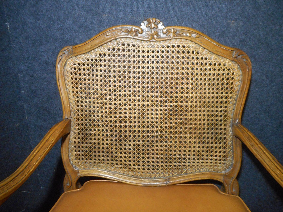 Regency Period Office Armchair Stamped Claude Louis Burgat (1717-1782)-photo-1