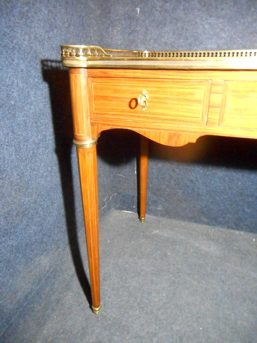 Desk In Marquetry And Gilt Bronze Nineteenth Time Attributed To Jeanselme-photo-2