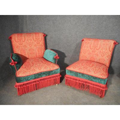 Set Armchair And Fireside Kashmir Napoleon III