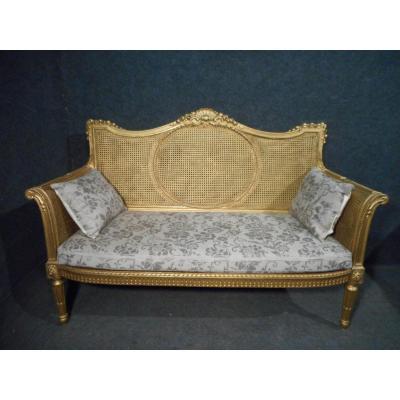 Sofa In Golden Wood Nineteenth Time