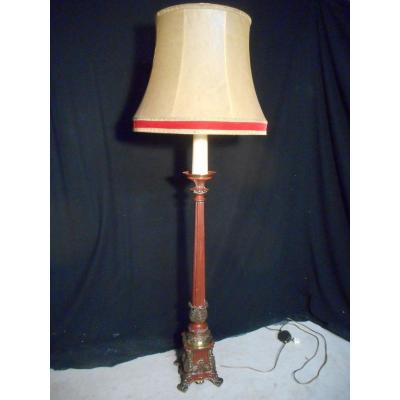 Floor Lamp In Solid Bronze Twentieth Style Napoleon III