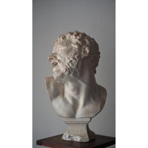 Bust Of Milo Of Croton In Plaster, After Pierre Puget 