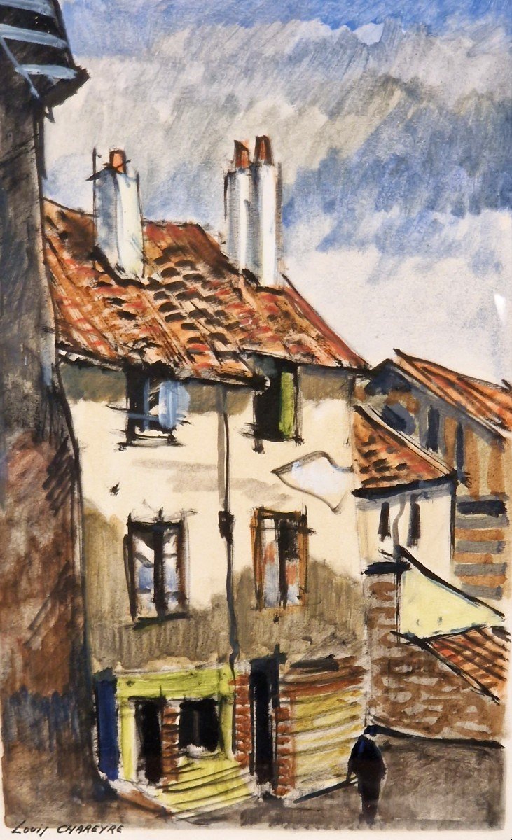 Peaceful Village By Louis Chareyre (1917-1995)-photo-4