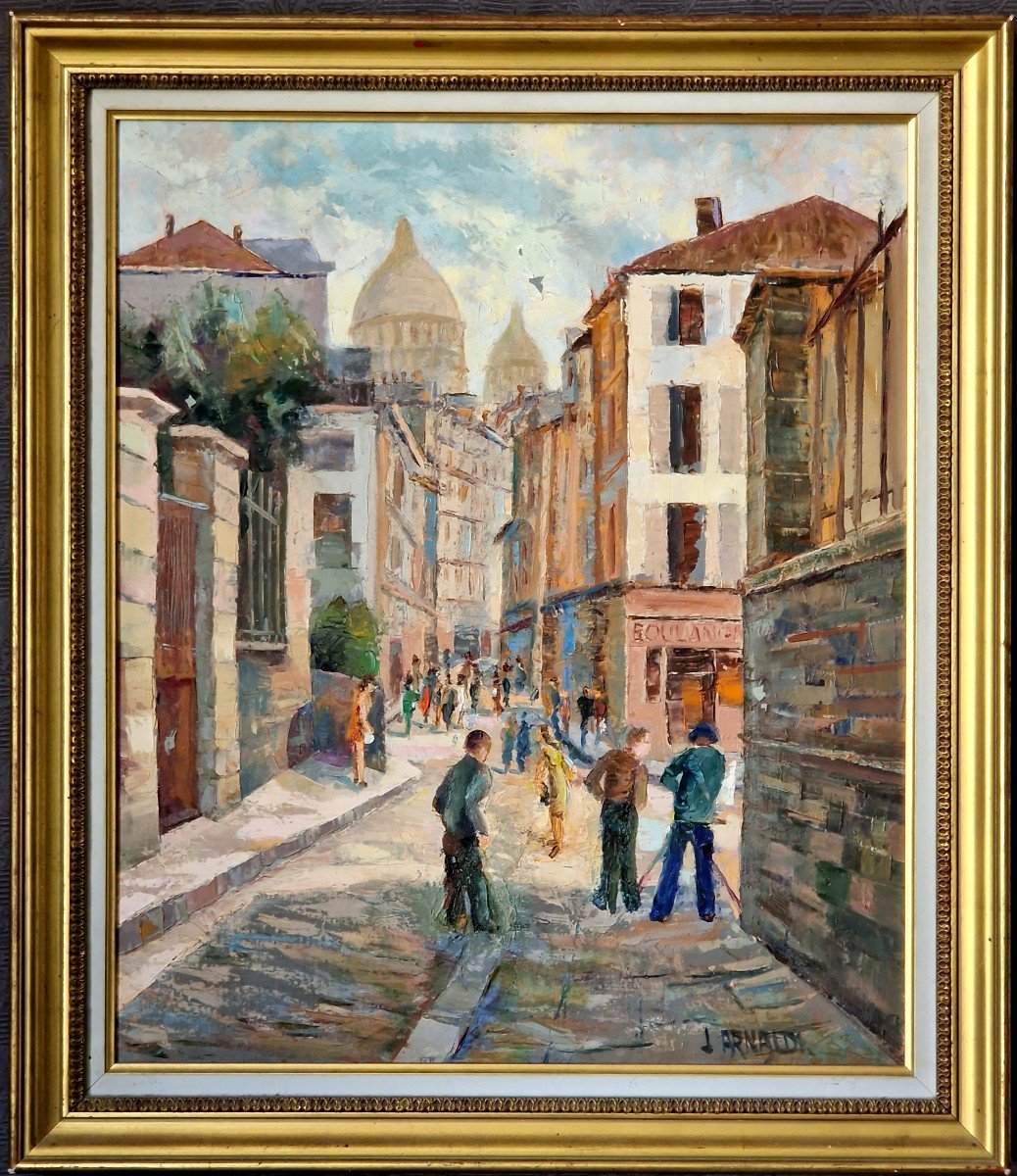 Painting Montmartre By J. Arnaldi-photo-1