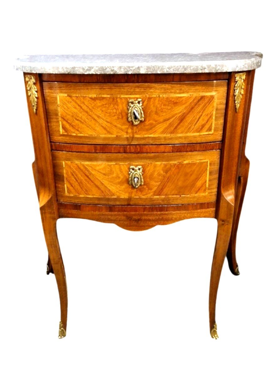 Petite Commode Marqueterie Milieu XXe