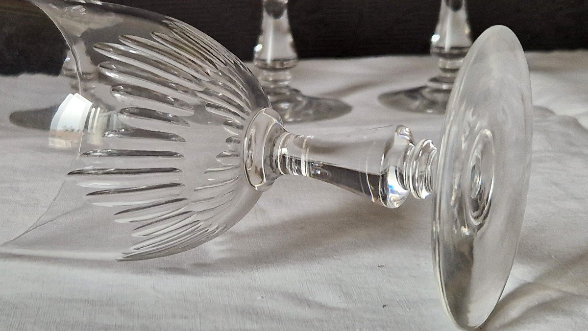 4 Crystal Wine Glasses-photo-3