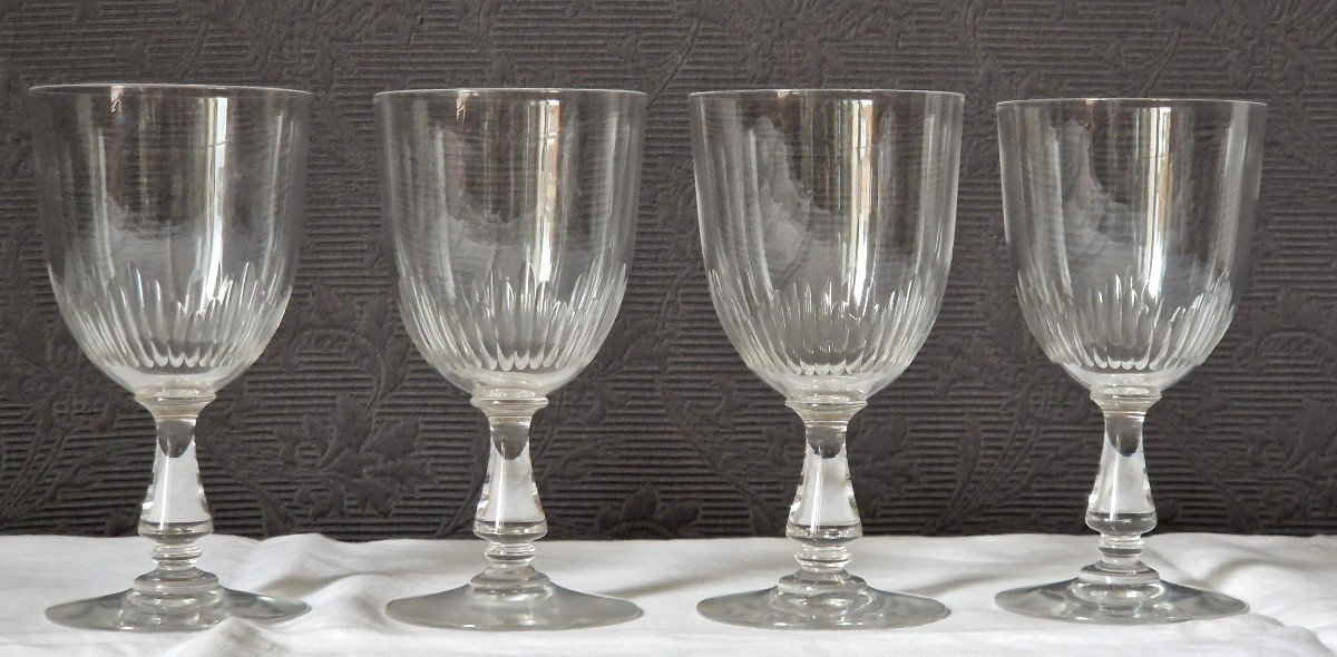 4 Crystal Wine Glasses