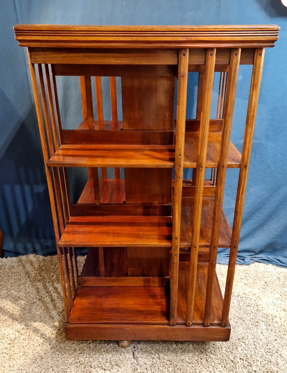 Mahogany Revolving Bookcase-photo-2