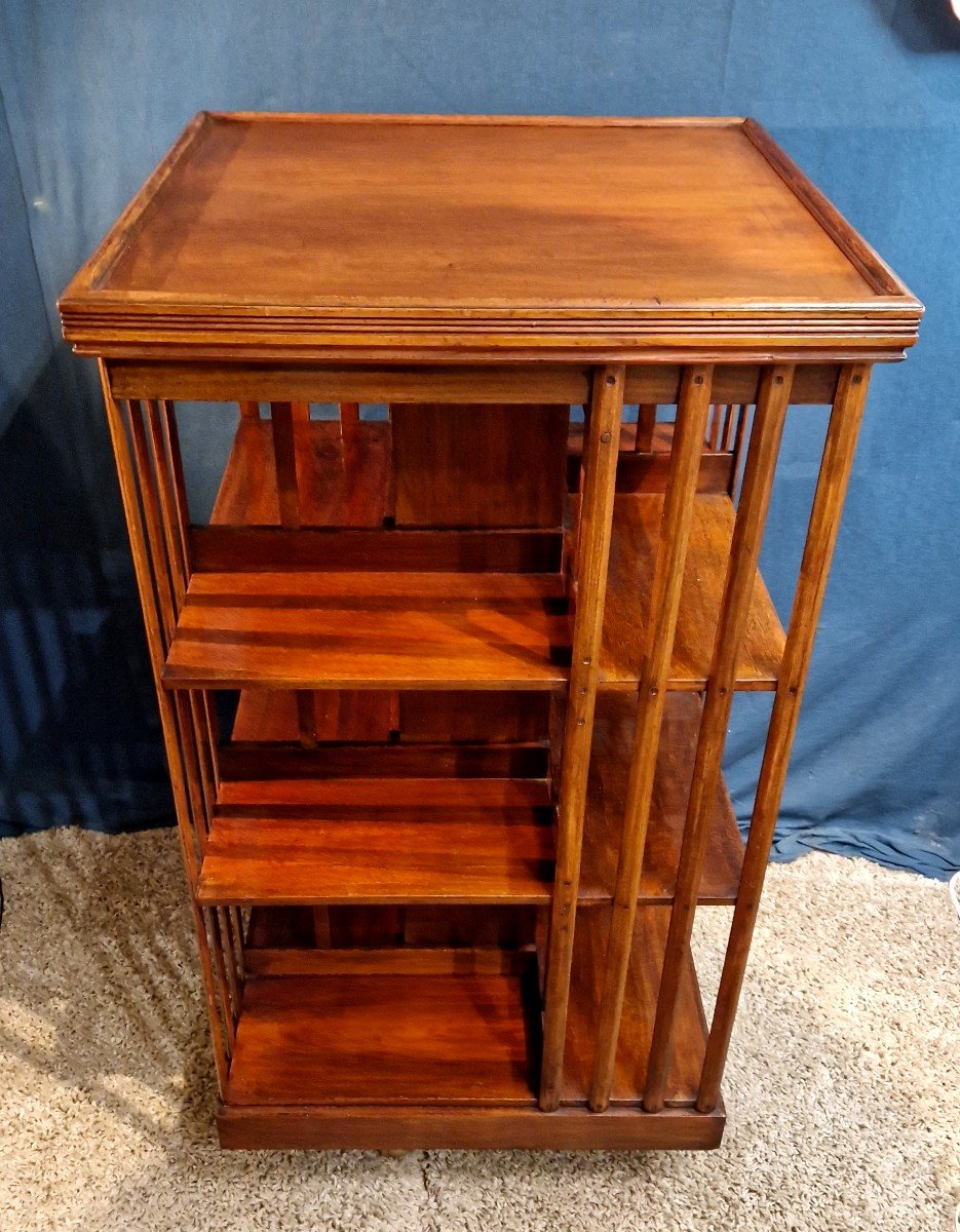 Mahogany Revolving Bookcase-photo-3