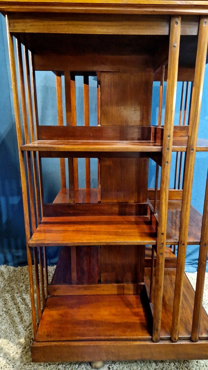 Mahogany Revolving Bookcase-photo-4