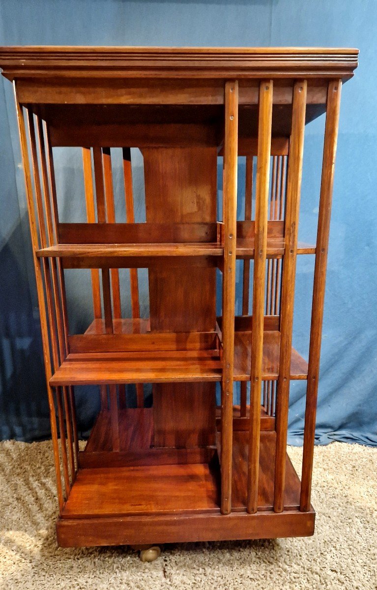 Mahogany Revolving Bookcase-photo-3