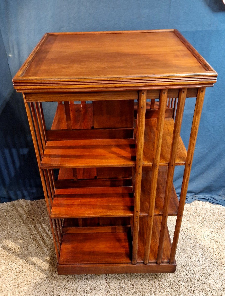 Mahogany Revolving Bookcase-photo-4