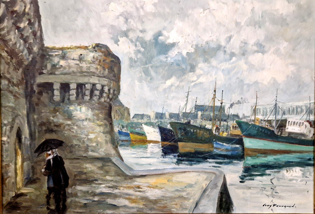 Port De Concarneau Par Guy Pennamen (1932-2022)-photo-4