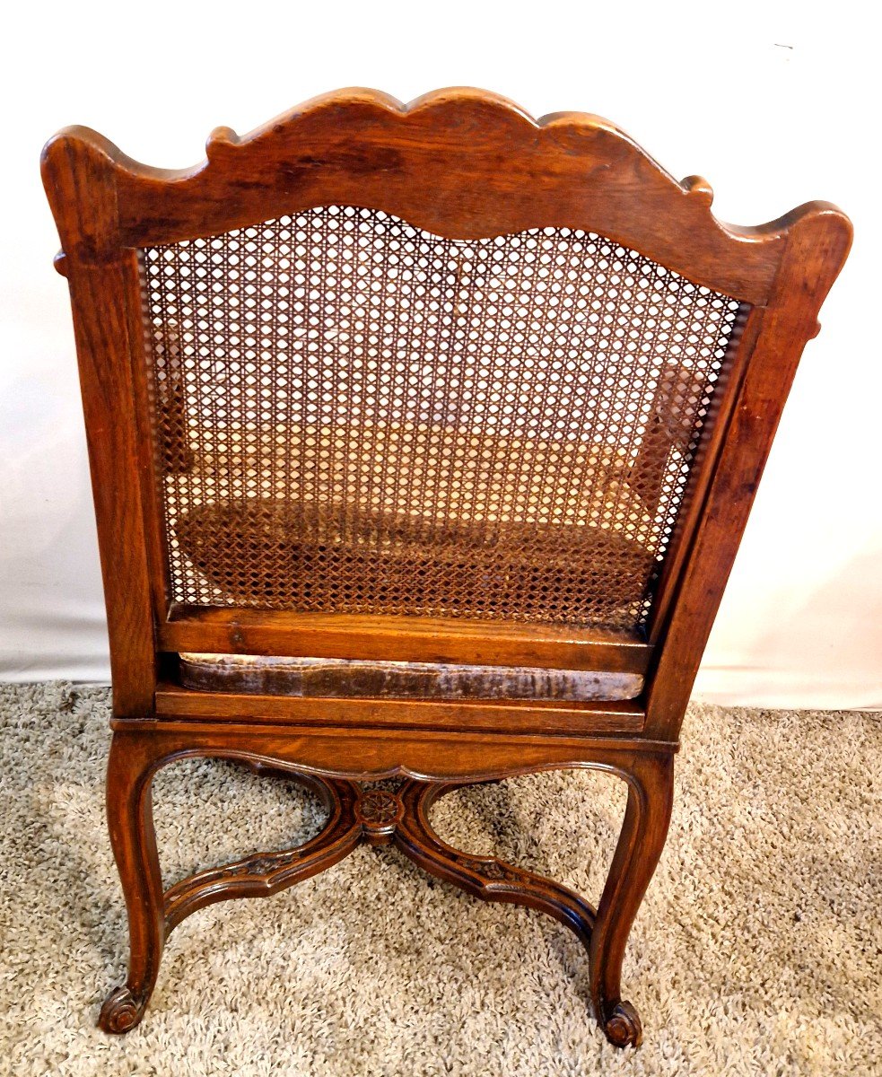 Louis XV Style Oak Armchair-photo-3