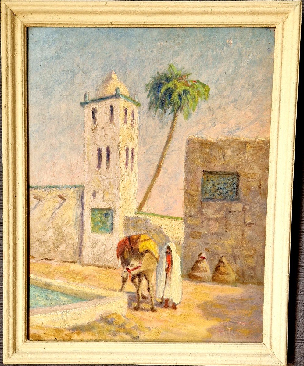 Small 20th Century Oriental Painting-photo-3